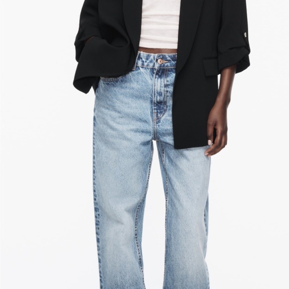 NWT Zara Black Blazer with Rolled Sleeves, Size L - Picture 8 of 8